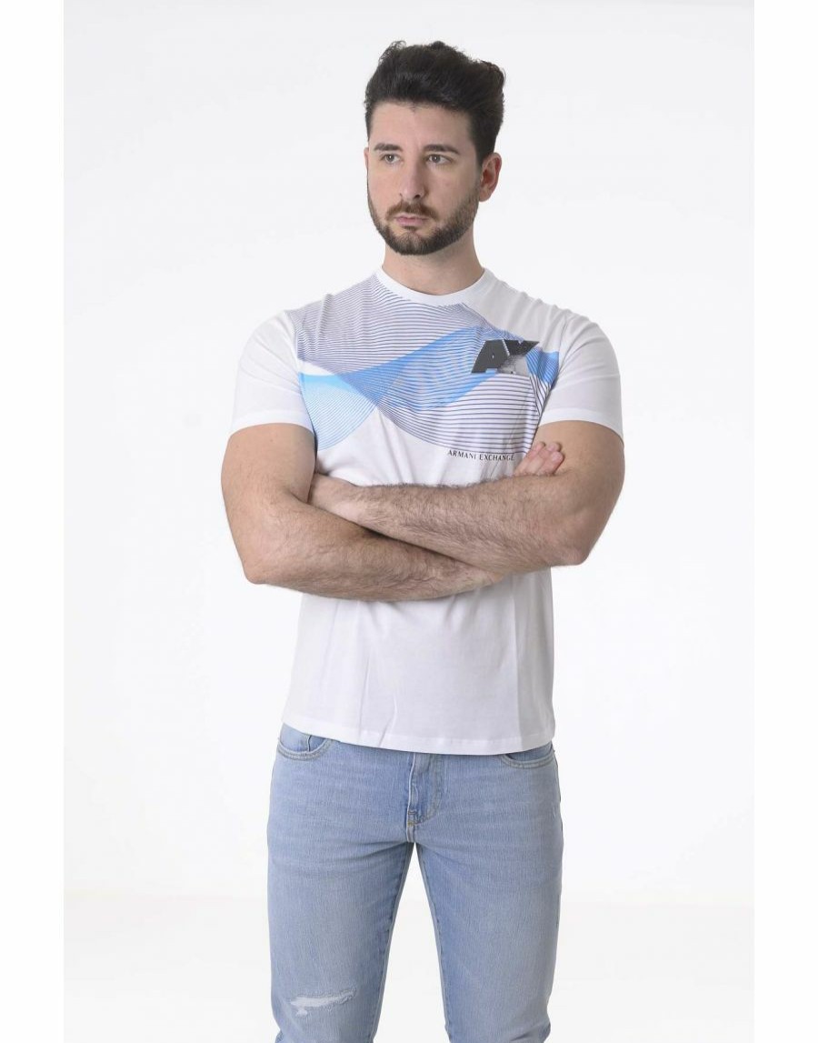 Manner Scalia-Gruppe T-Shirts | T Hirt Armani Exchange Tampa Waves Weis