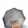 Frauen Scalia-Gruppe Regenschirme | Doppler Regenschirm Modern Art Long Ac Verruckte Katze