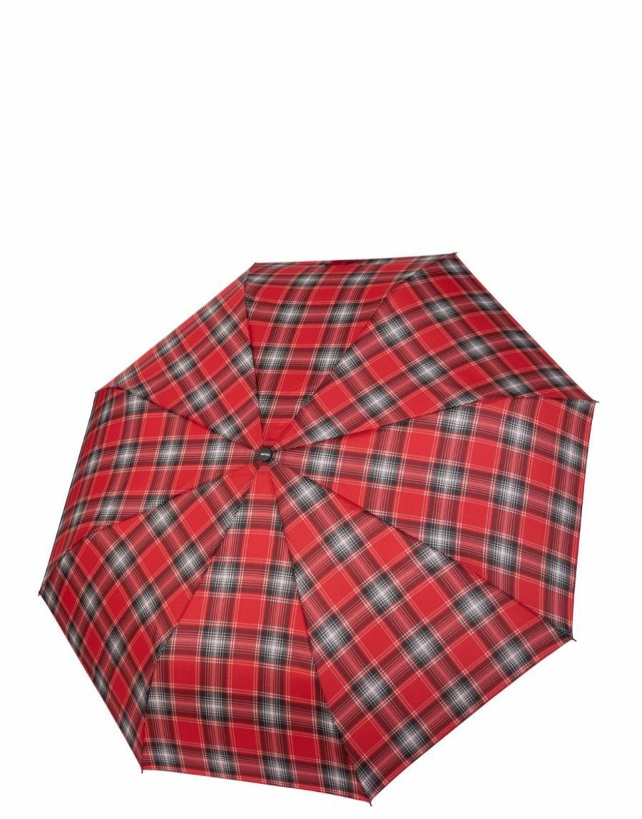 Frauen Scalia-Gruppe Regenschirme | Doppler Fiber Magic Check 08 Regenschirm Rot