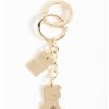 Frauen Scalia-Gruppe Schlusselanhanger Und Schlusselanhanger | Borbonese Bear Schlusselanhanger Op Print Gold Ch.Free/Op Nat