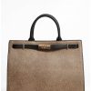 Frauen Scalia-Gruppe Handtaschen | Borbonese Out Of Office Handtasche Gros Op Naturale/Nero