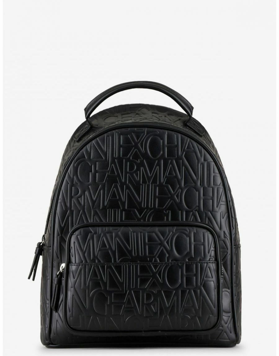 Frauen Scalia-Gruppe Rucksacke | Armani Exchange Rucksack Mit Gepragtem Logo