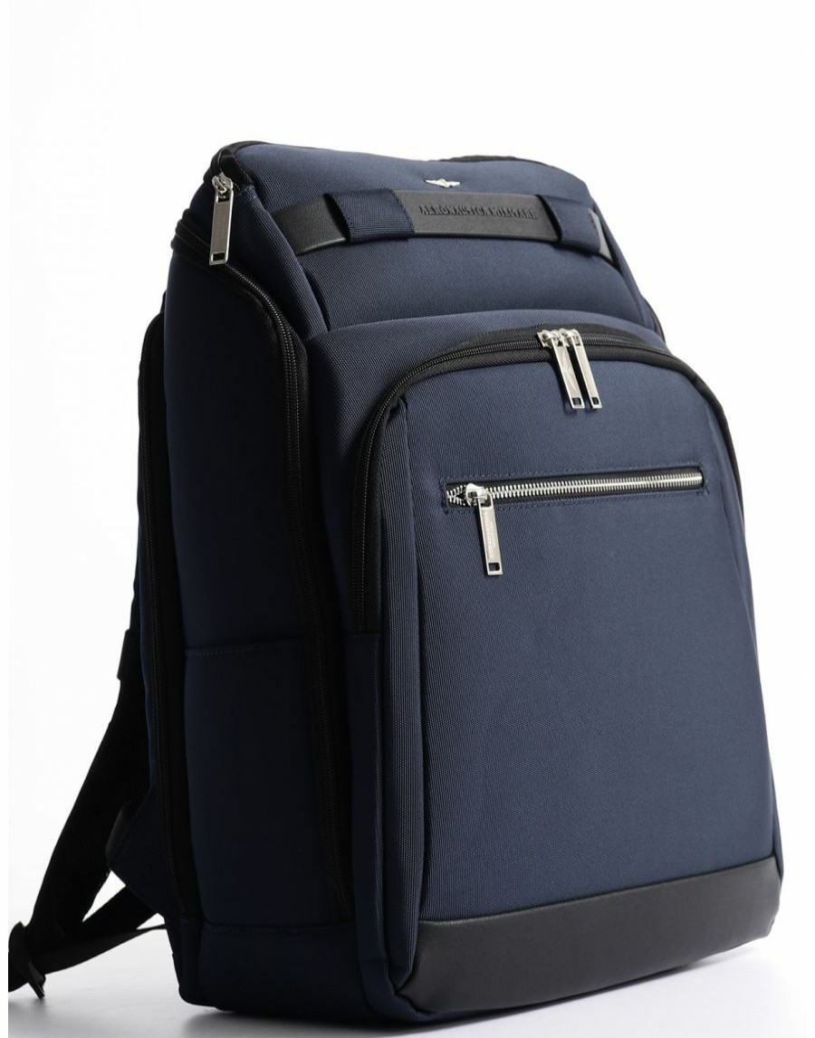 Manner Scalia-Gruppe Rucksacke | Aeronautica Militare Urban Backpack 15'' Pc-Halter Mit Mehreren Fachern Blau