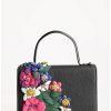 Frauen Scalia-Gruppe Handtaschen | Braccialini Penelope Handtasche Mit Reliefblumen Nero