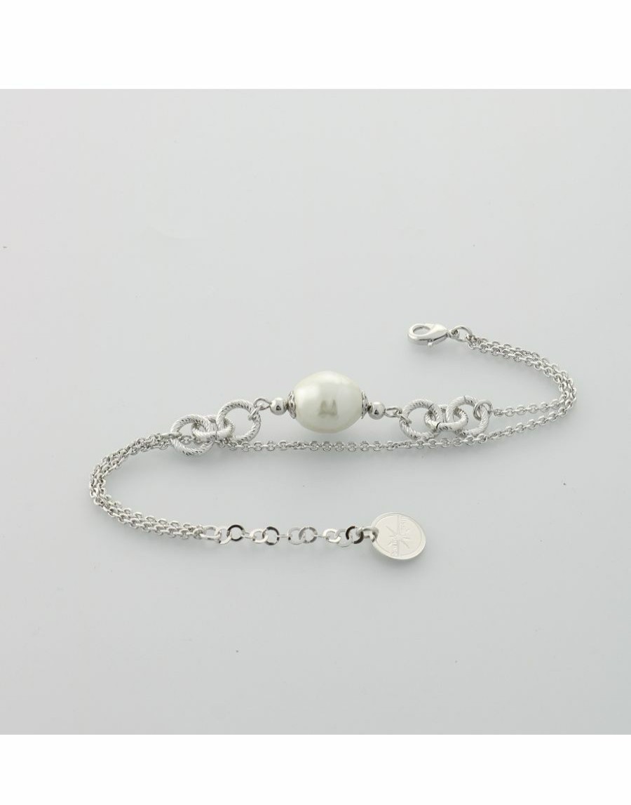 Frauen Scalia-Gruppe Schmuck | Lorenzo Ungari Ungarit-Armband Mit Kette Und Perle