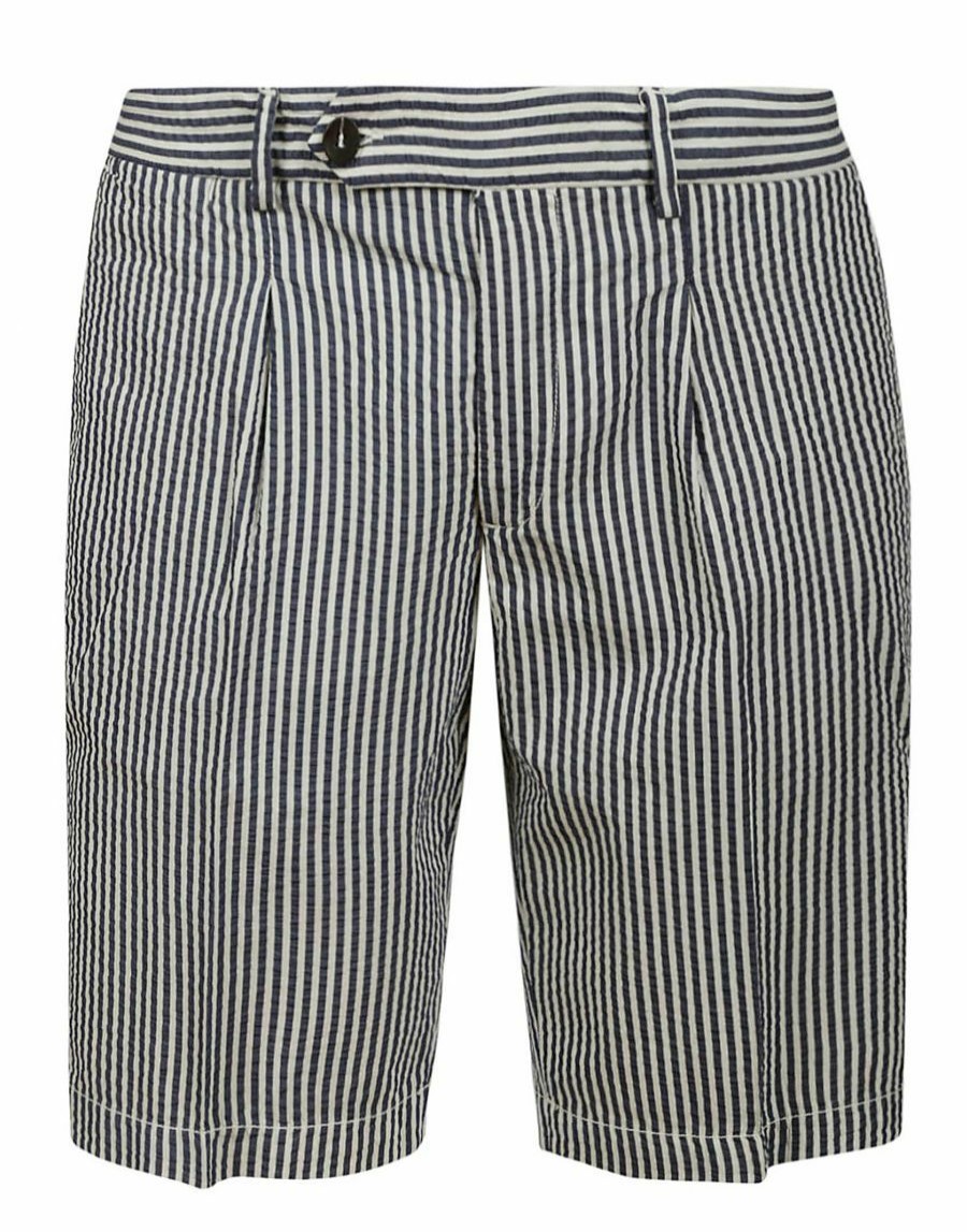 Manner Scalia-Gruppe Bermudashorts | Devore Incipit Bermuda Aus Gestreifter Baumwolle