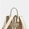 Frauen Scalia-Gruppe Handtaschen | Guess Denim Silvana Handtasche Mit Schultergurt Milch-Logo-Stein