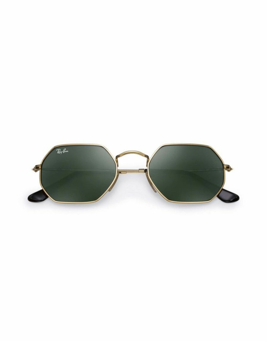 Frauen Scalia-Gruppe Sonnenbrille | Ray-Ban Sonnenbrille Mit Achteckigen Flachen Glasern Gold