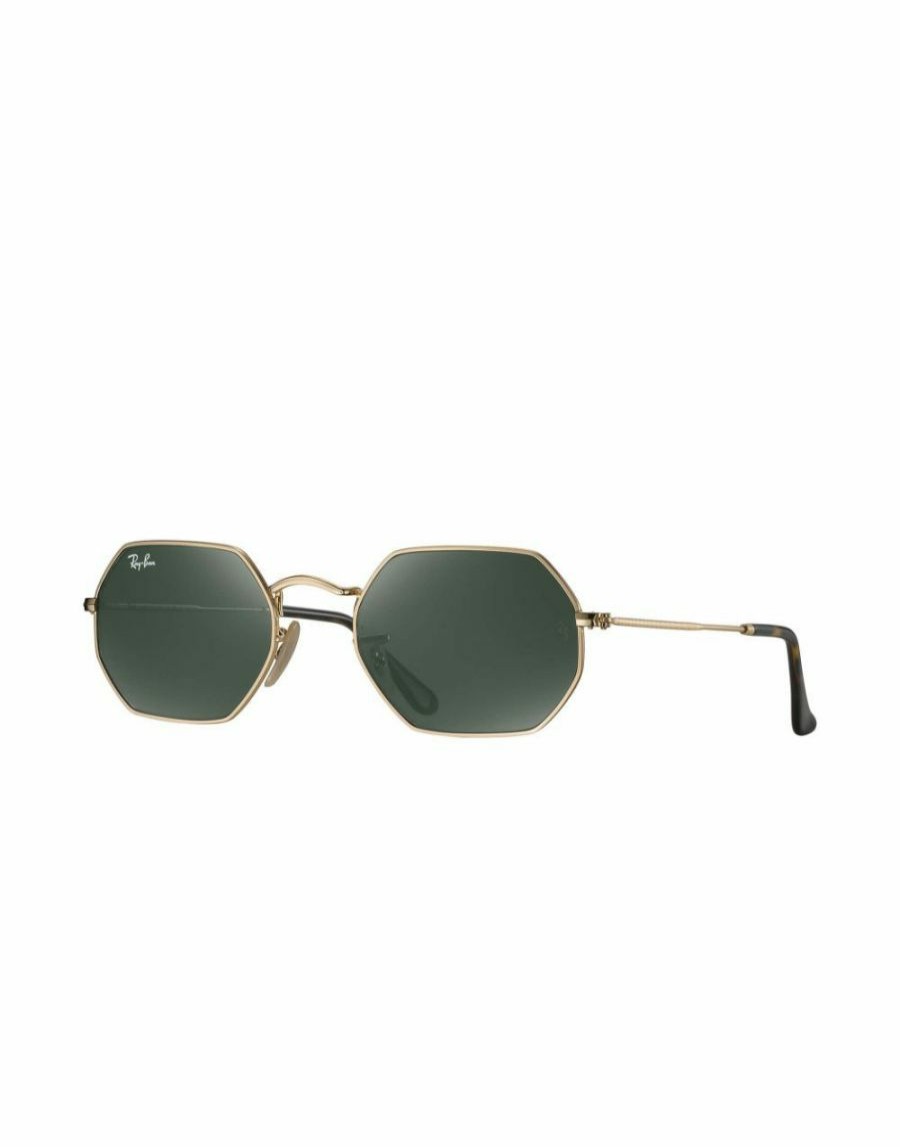 Frauen Scalia-Gruppe Sonnenbrille | Ray-Ban Sonnenbrille Mit Achteckigen Flachen Glasern Gold