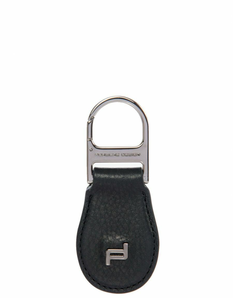 Manner Scalia-Gruppe Schlusselanhanger Und Schlusselanhanger | Portachiavi Porsche Design Ciondolo A Goccia In Pelle 001-Schwarz