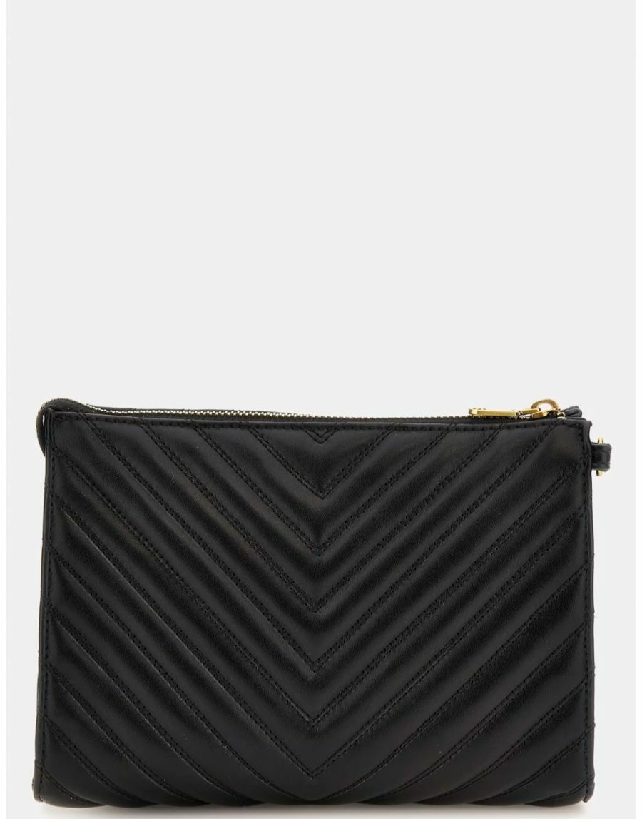 Frauen Scalia-Gruppe Kupplung | Gesteppte Guess-Clutch Mit Handschlaufe Schwarz