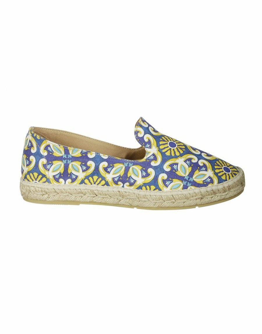 Manner Scalia-Gruppe Slipper | Peninsula-Espadrilles Mit Majolika-Print