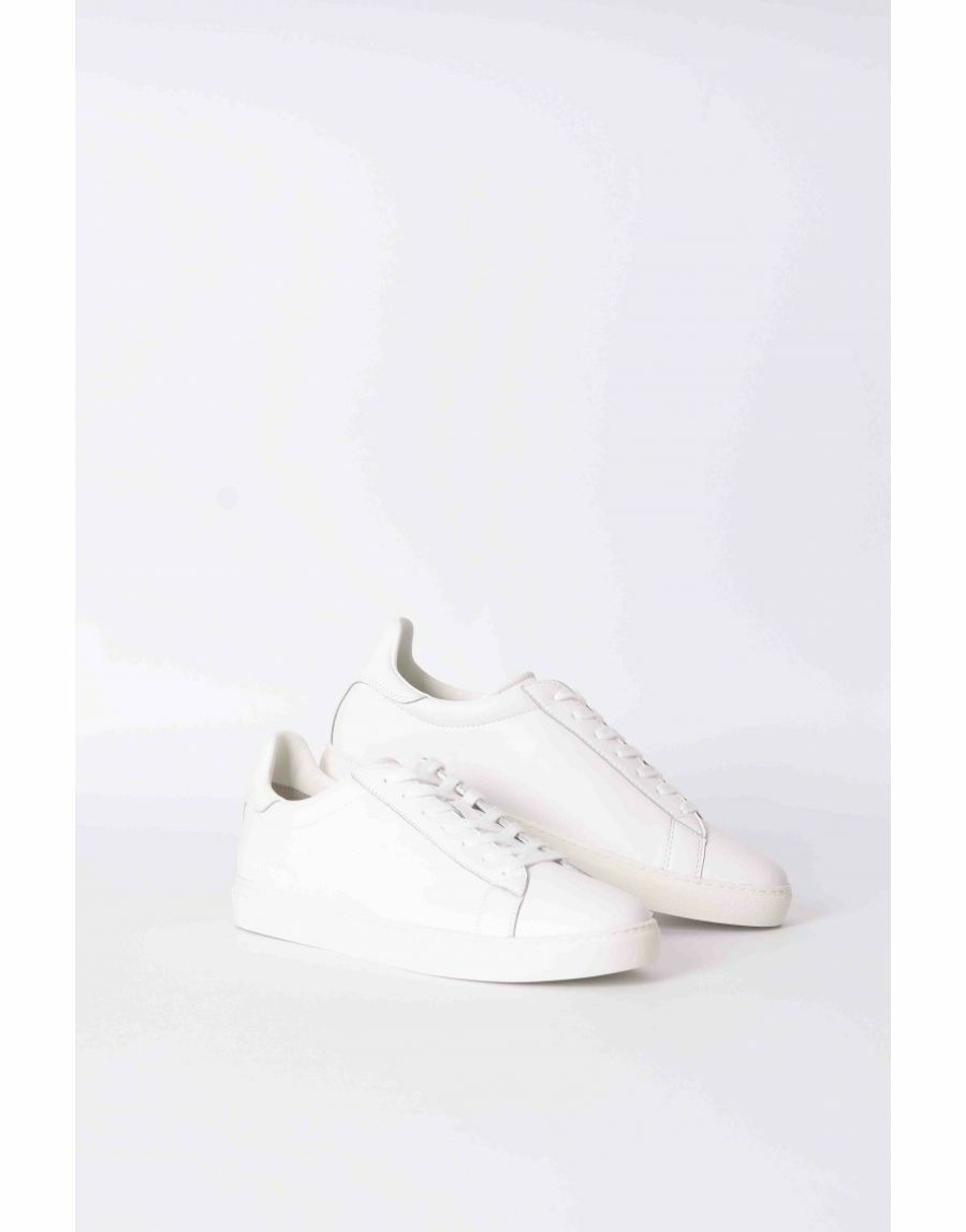 Manner Scalia-Gruppe Turnschuhe | Monochrome Ledersneaker Von Armani Exchange